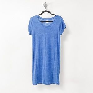 Alternative‎ Earth Casual Holiday Preppy T Shirt Mini Dress Heather Blue Large